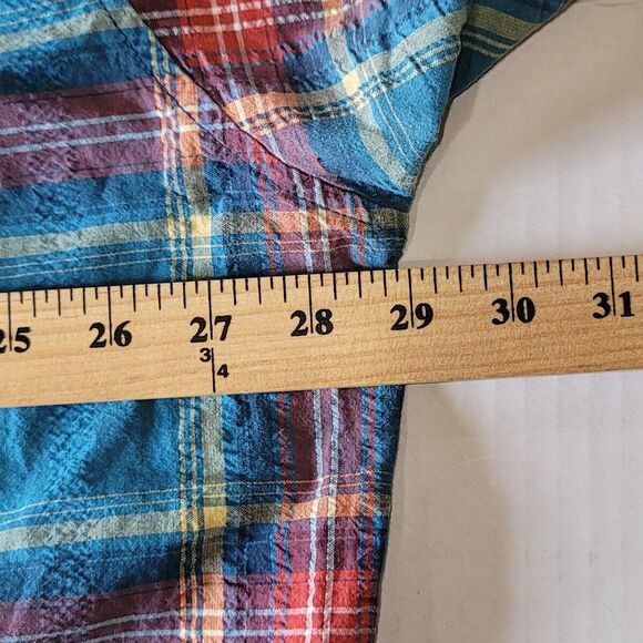 Red Head Brand Co Mens Short Sleeve Shirt Button Up Size 3XL Plaid Red / Blue - Picture 7 of 10